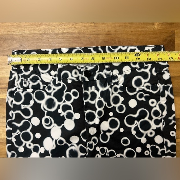 Maison Martin Margiela MM6 Geometric Circles Black White Skinny Pants IT42 US 6 - Picture 11 of 13